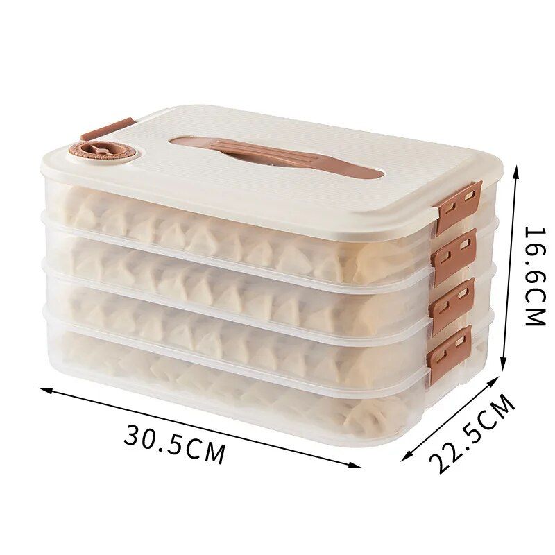 Multi-Layer Transparent Dumpling & Food Storage Container