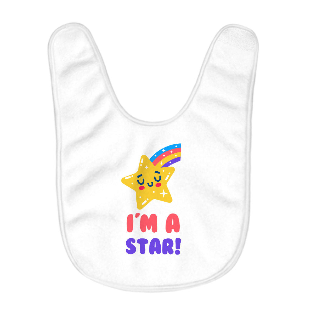 I'm a Star Baby Bibs - Cute Kawaii Baby Feeding Bibs - Rainbow Bibs for Eating