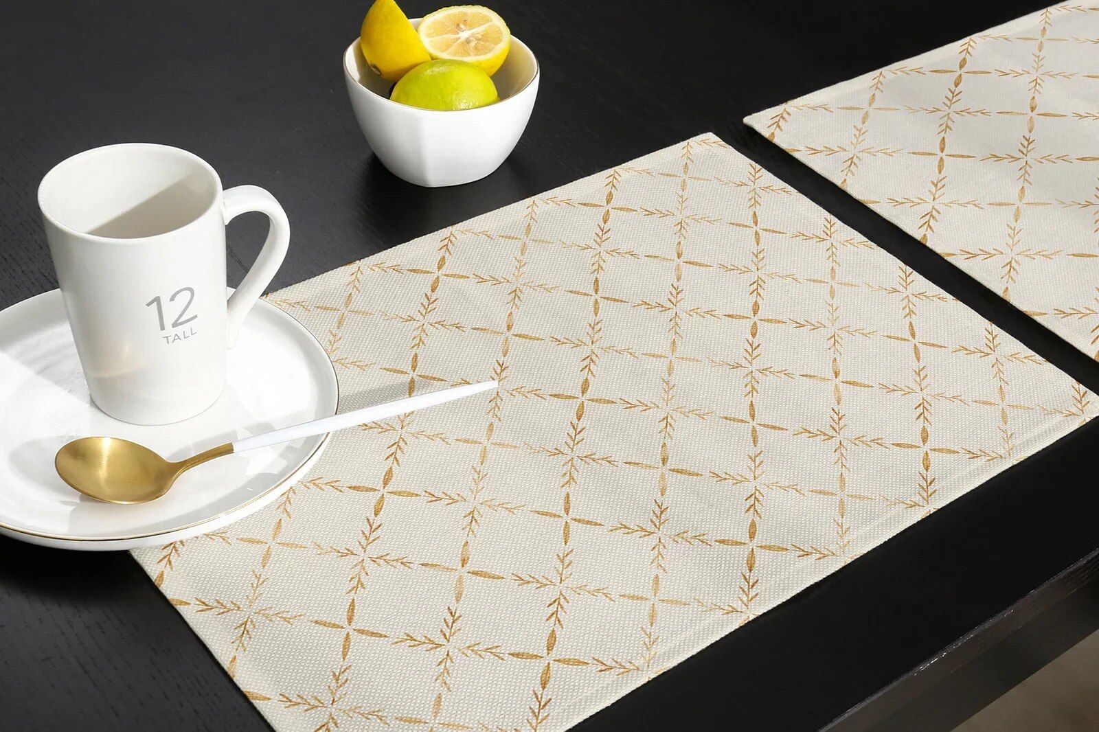 Modern Geometric Heat-Resistant Placemats - Eco-Friendly Polyester Table Mats