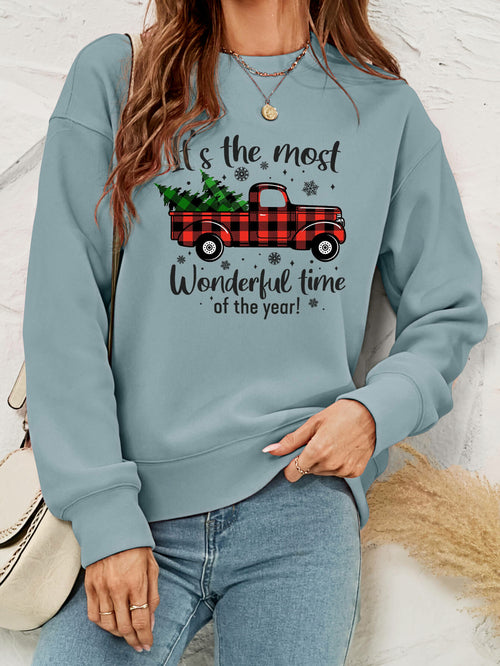 It's The Most Wonderful Time Graphic Crewneck Sweatshirt