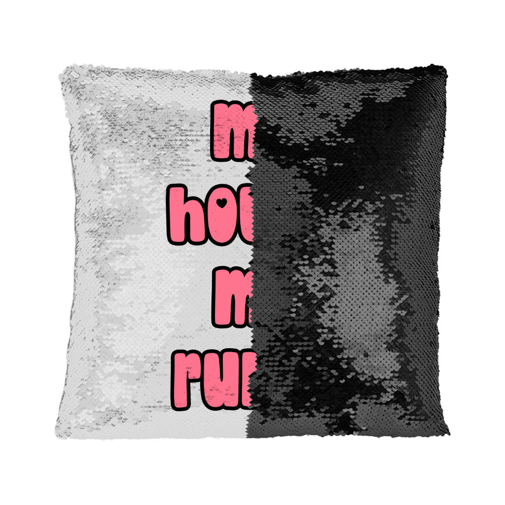 My House Rules Sequin Pillow Case - Cute Pillow Case - Best Design Pillowcase