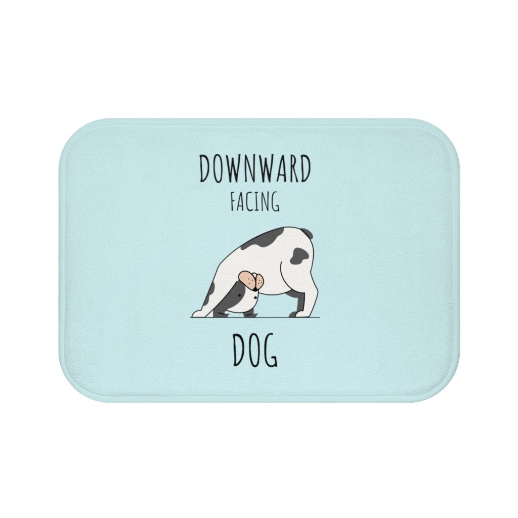 Downward Facing Dog Yoga Bath Mat | Yellow Pandora