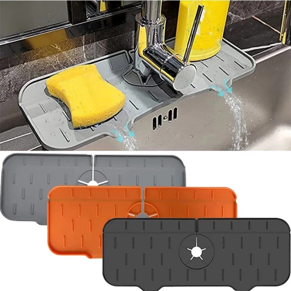 Multi-Functional Silicone Faucet Drying Mat