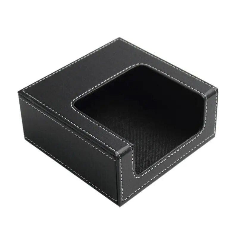 Elegant PU Leather Square Napkin Holder - Modern Tissue Dispenser for Home & Office Decor