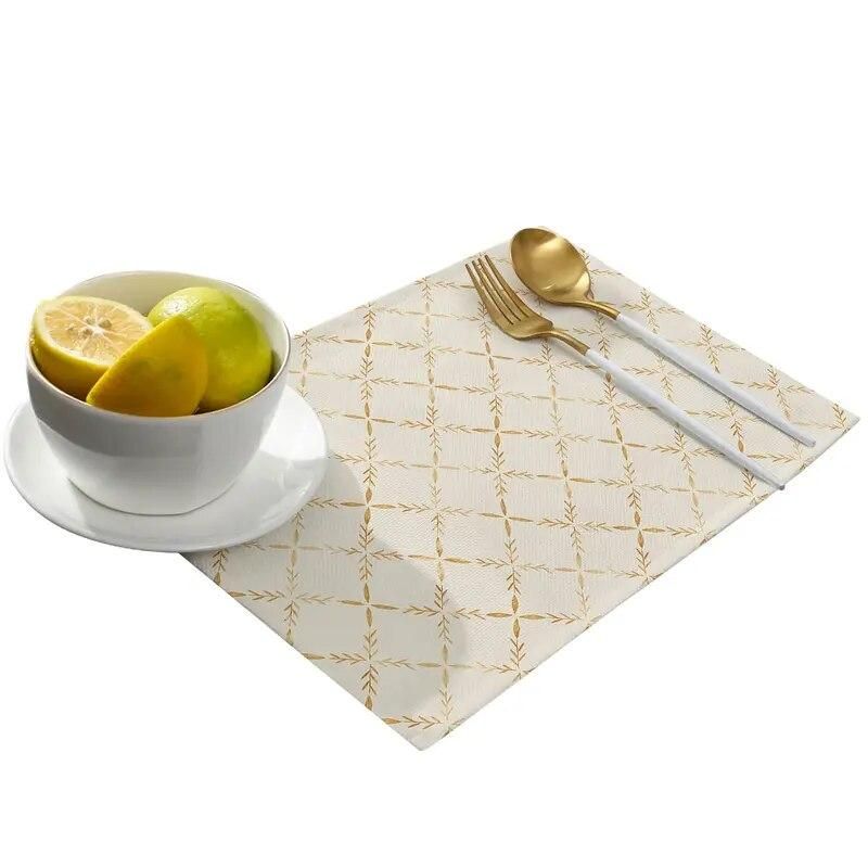 Modern Geometric Heat-Resistant Placemats - Eco-Friendly Polyester Table Mats