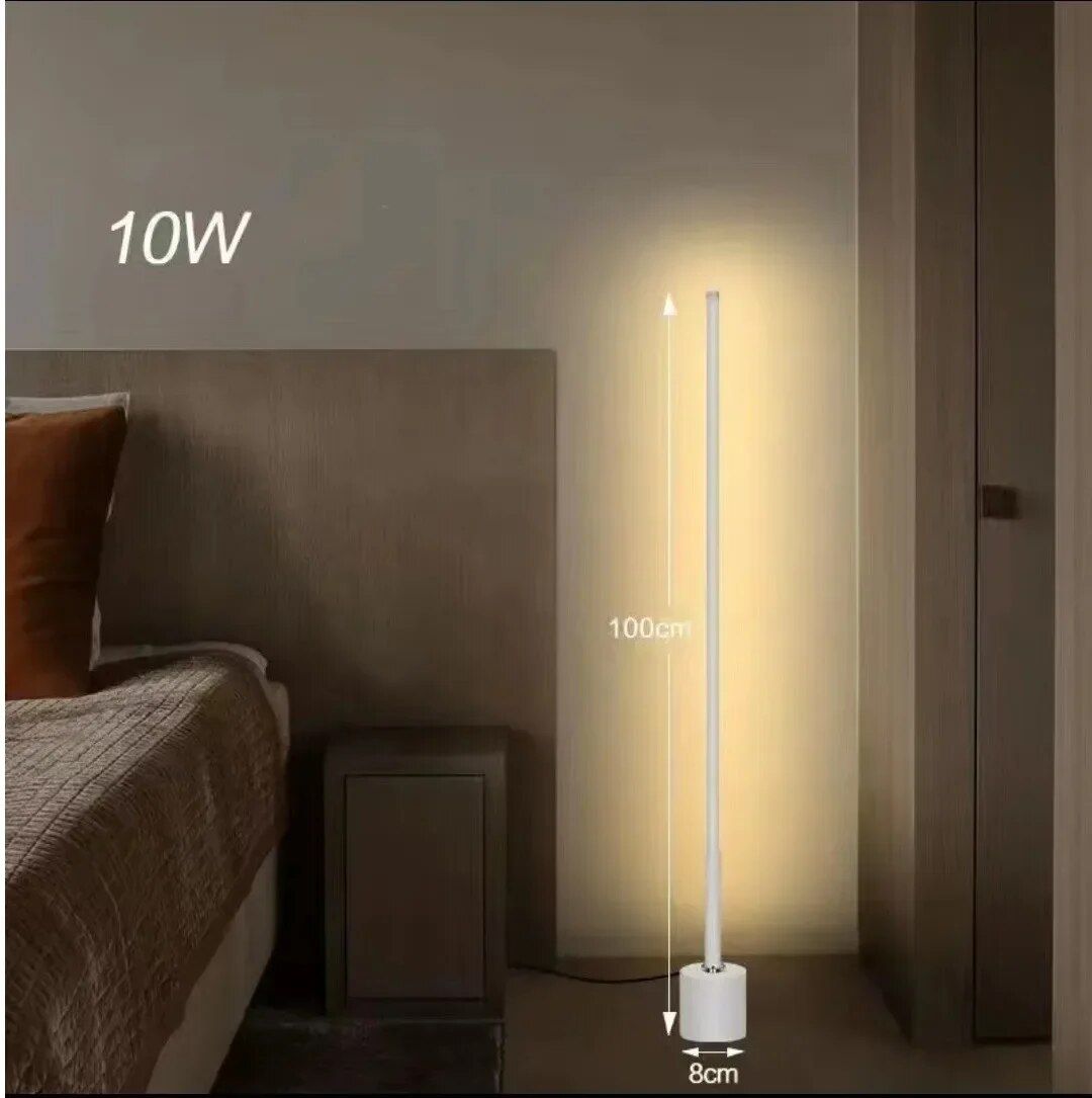 Modern Nordic LED Corner Floor Lamp - Dimmable, Remote-Controlled Mood Light for Home Decor