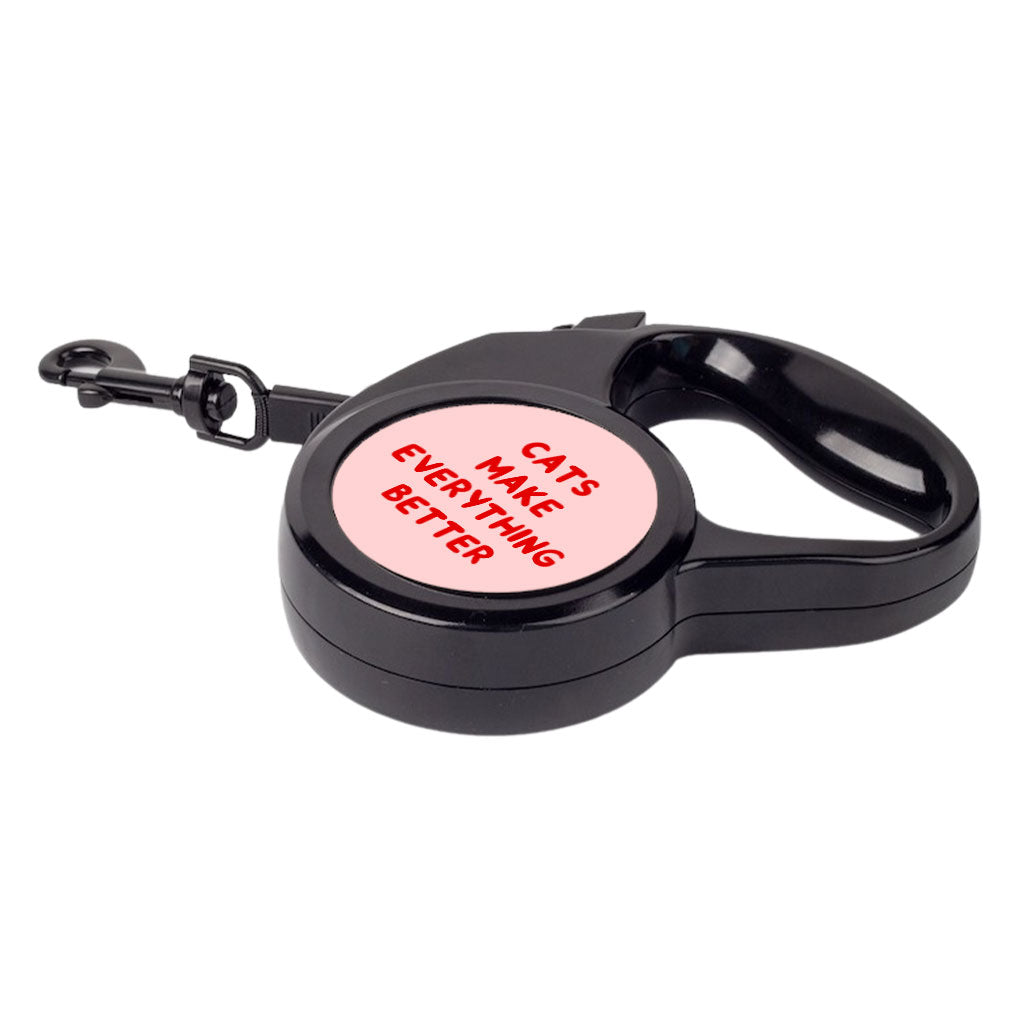 Cool Funny Retractable Pet Leash - Funny Cat Quote Leash - Cute Dog Leash