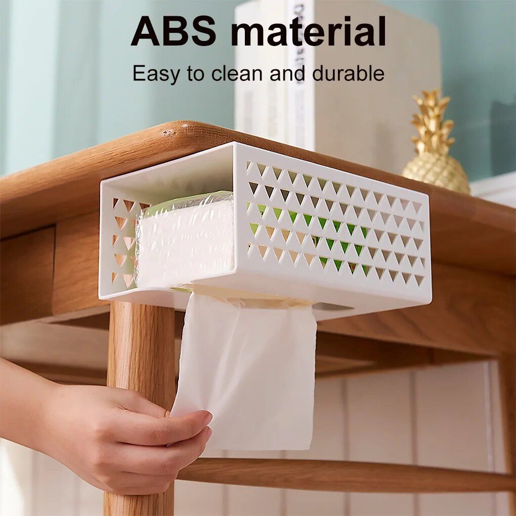 Modern Multifunctional Wall-Mounted Tissue Holder - Space Saving Bathroom Organizer