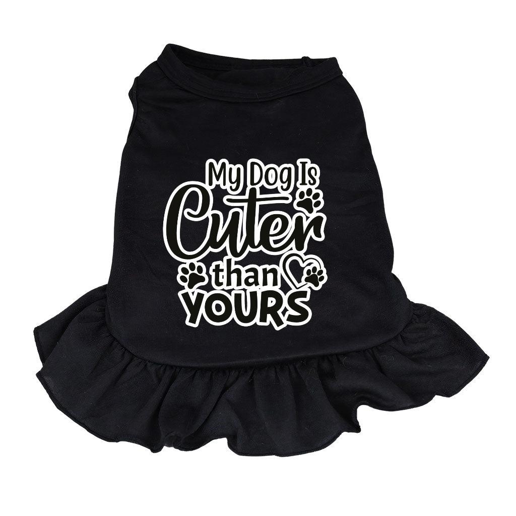 My Dog Is Cuter Than Yours Dog Sundress - Cute Dog Dress Shirt - Art Dog Clothing