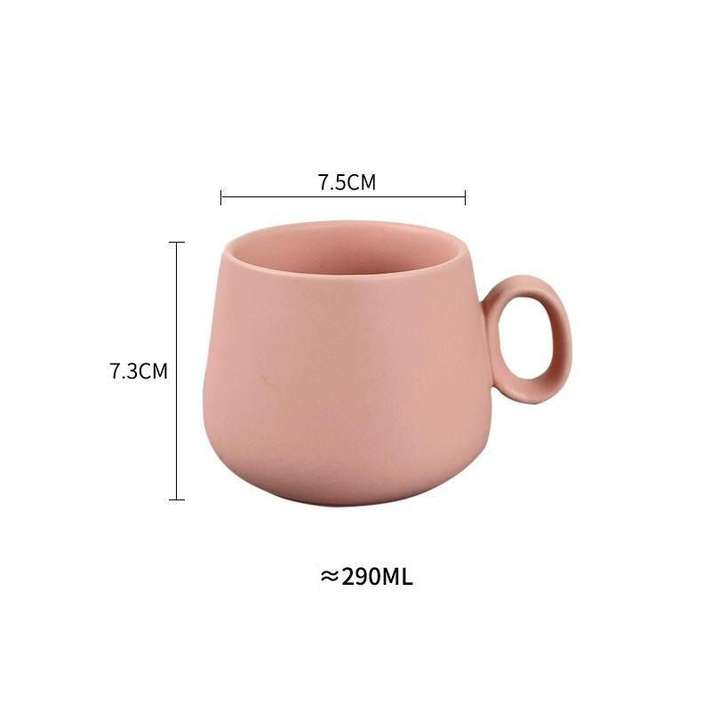 Colorful Porcelain Large Coffee Mugs - 290ML, Perfect for Hot Beverages