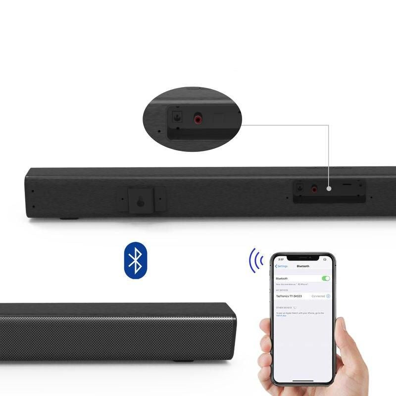 50W High-Fidelity Soundbar - Wireless Bluetooth 5.0, Built-in Subwoofers, Home Theater Audio with Remote Control