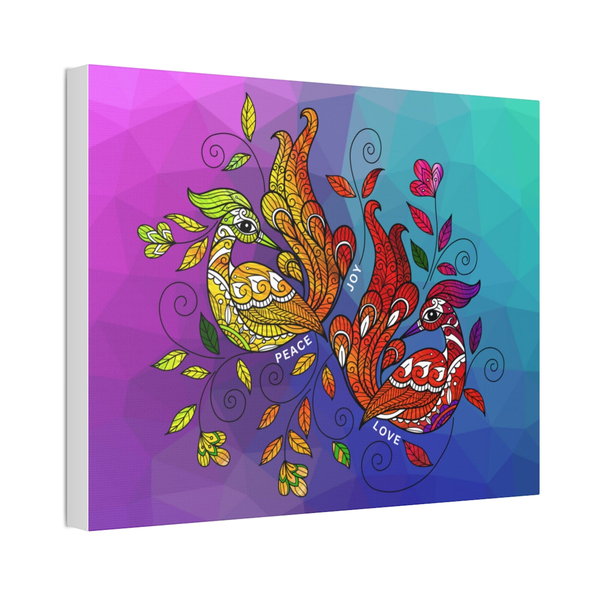 Uniquely You Canvas Print, Multicolor Wild Peacock Print, v2