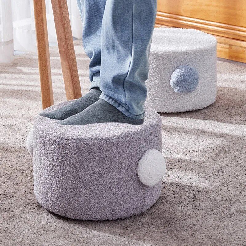 Modern Korean Style Wooden Stool & Ottoman