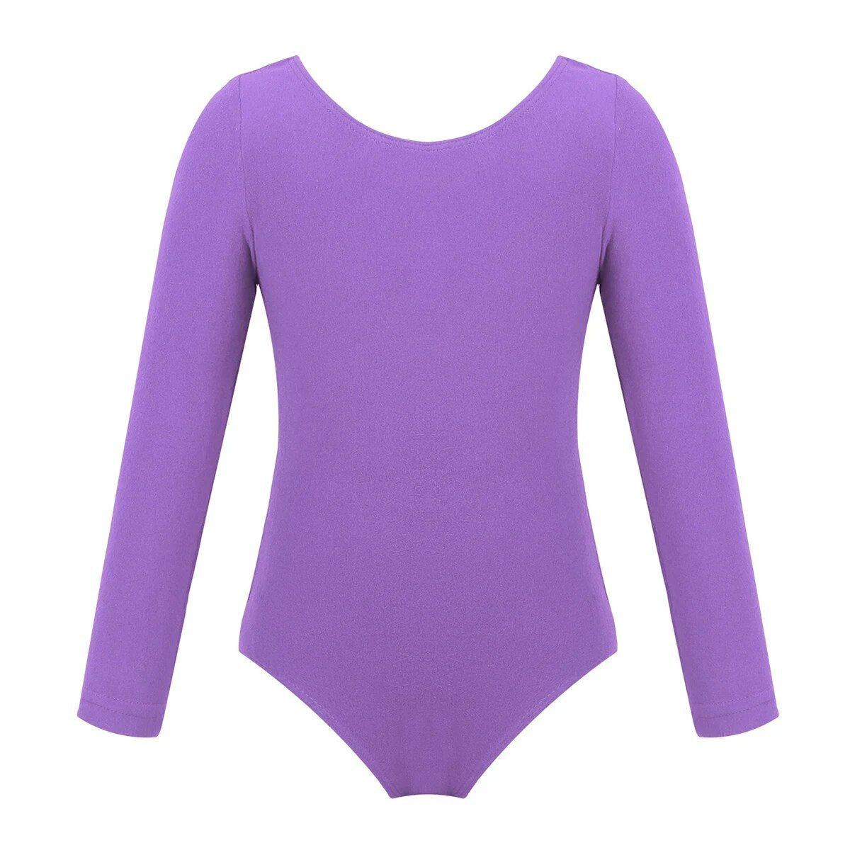 Girls Long Sleeve Ballet Leotard - Soft & Stretchy Dance Bodysuit for Gymnastics and Performance