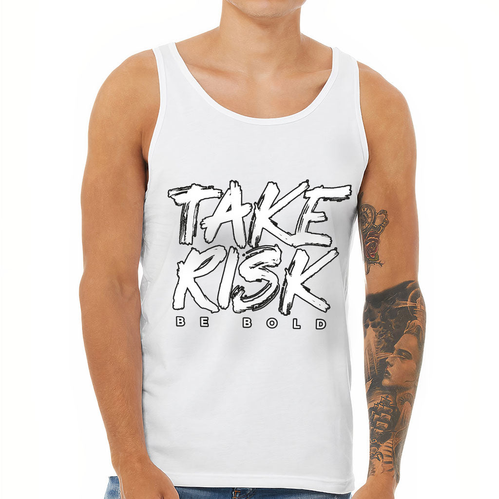 Take Risk Tank - Funny Workout Tank - Themed Jersey Tank