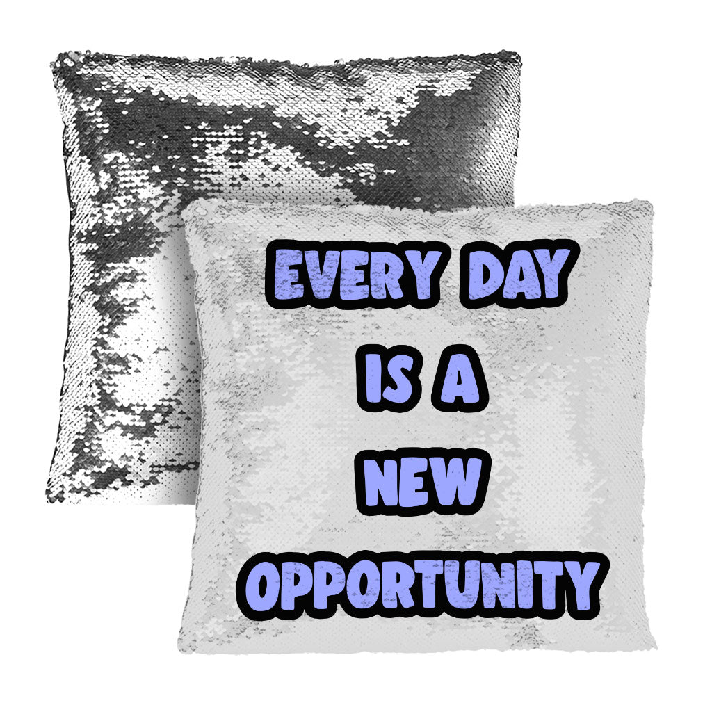 Motivational Quote Sequin Pillow Case - Cute Pillow Case - Printed Pillowcase