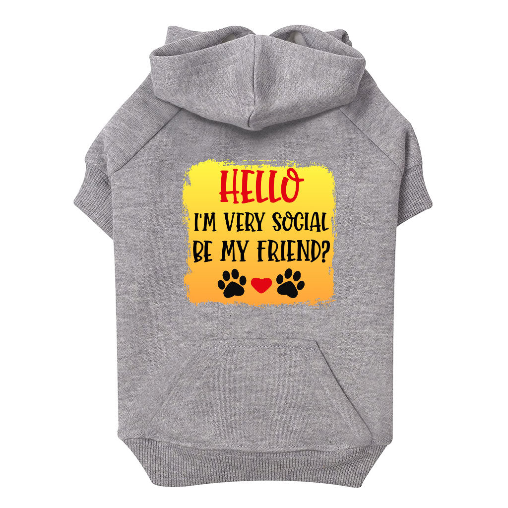 Friend Dog Hoodie with Pocket - Colorful Dog Coat - Printed Dog Clothing