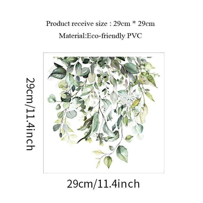 Green Plant Leaves Flower Wall Sticker