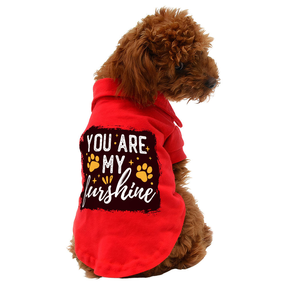 Cute Quote Dog Polo Shirt - Furshine Dog T-Shirt - Text Design Dog Clothing