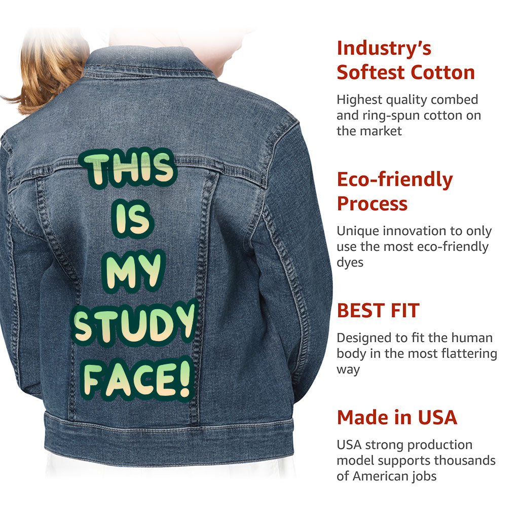 Funny Quote Kids' Denim Jacket - Sarcastic Jean Jacket - Themed Denim Jacket for Kids