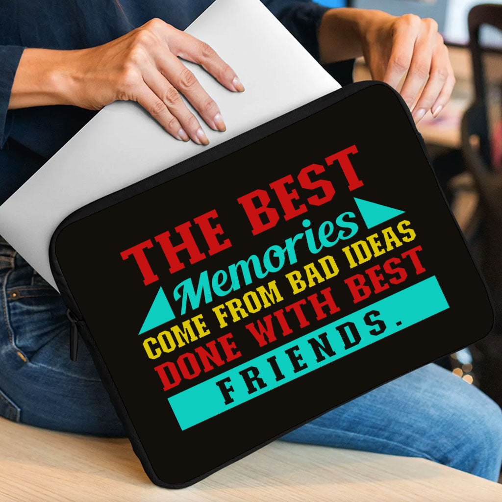 Best Friend Quotes MacBook Air 14" Sleeve - Funny Design Laptop Sleeve - Graphic MacBook Sleeve