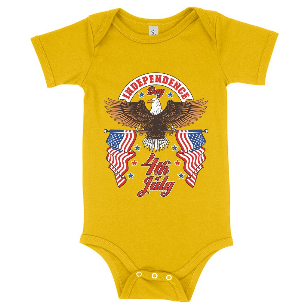 Baby Jersey Independence Day 4th of July Onesie - Independence Day Onesies - Patriotic USA Onesie