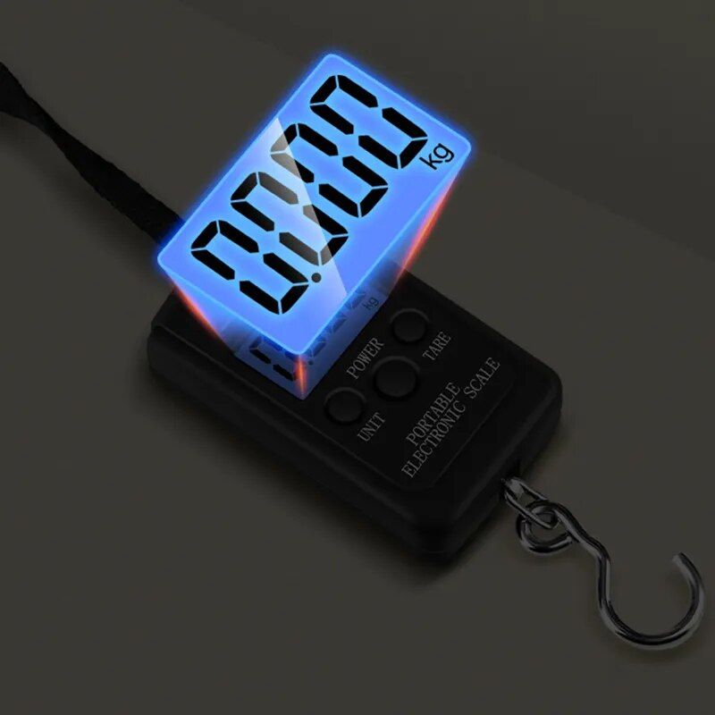 Compact Digital Hanging Scale - 40kg Capacity, Backlit, Multi-Purpose