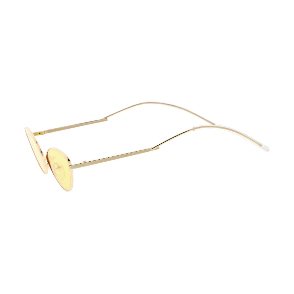 Gold & Dark Yellow Vintage Cat-Eye Sunglasses