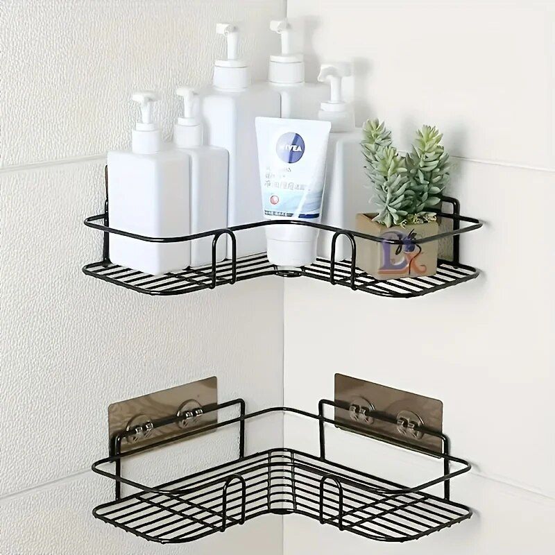 Elegant Wall-Mounted Iron Bathroom Shelf