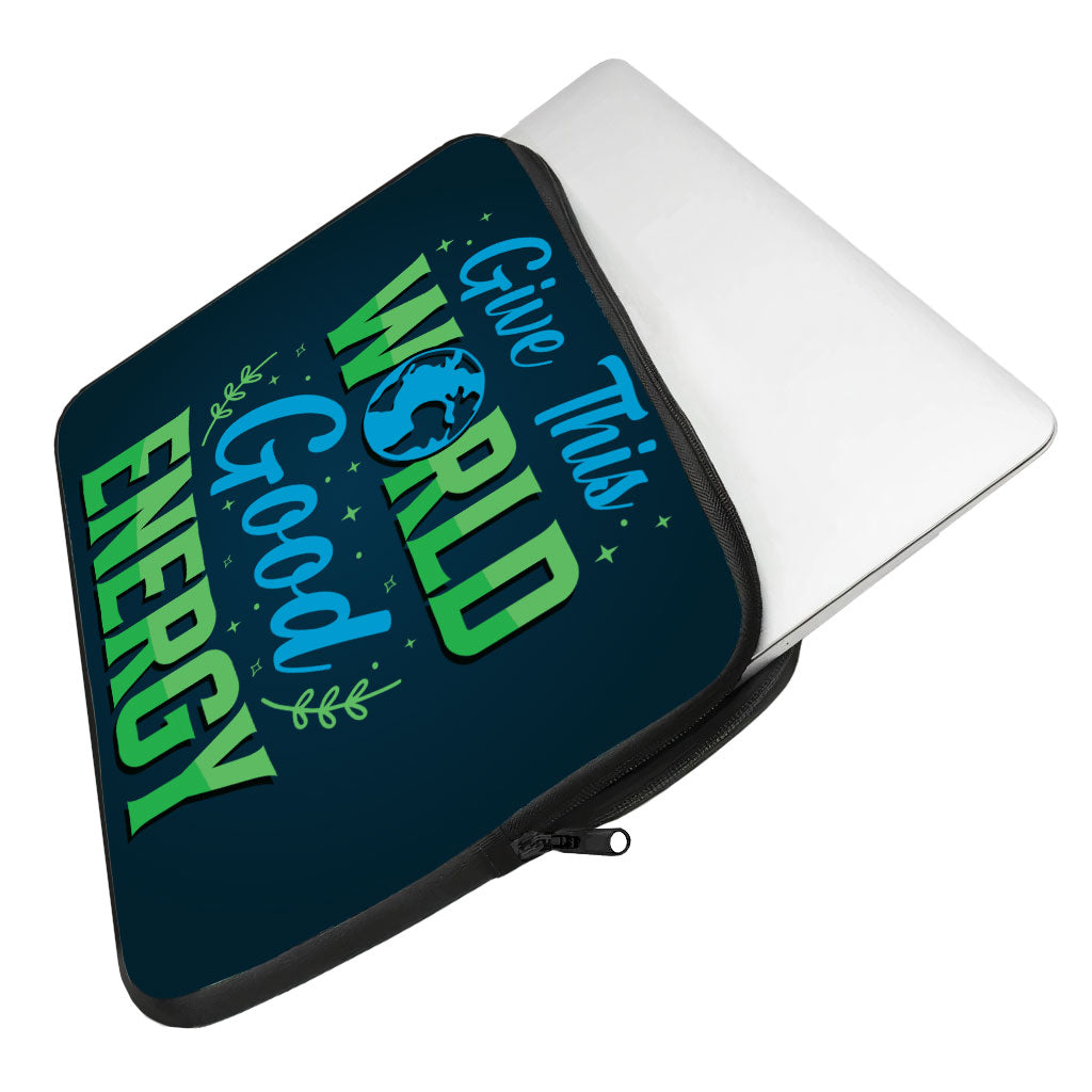 Give the World Good Energy MacBook Pro 16" Two-Sided Sleeve - Cute Laptop Sleeve - Printed MacBook Sleeve