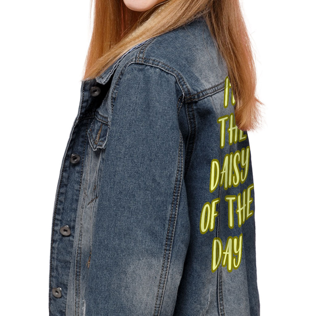 Cute Design Kids' Denim Jacket - Quote Jean Jacket - Cool Saying Denim Jacket for Kids