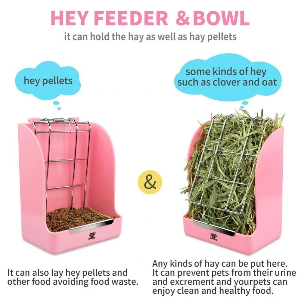 Multi-Color Durable Hay Feeder for Small Pets