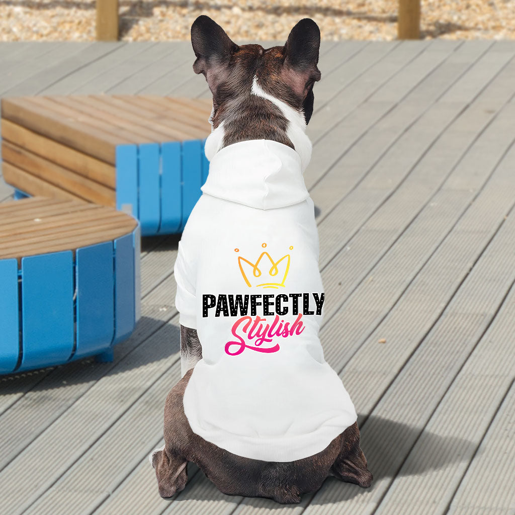 Pawfectly Stylish Dog Hoodie - Crown Dog Coat - Printed Dog Clothing