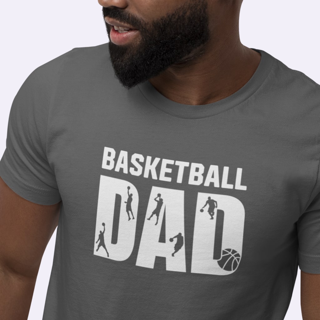 Basketball Dad Men’s Jersey T-Shirt Made in USA