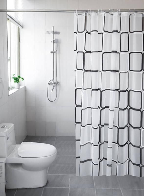 Modern Geometric Plaid Shower Curtain - Waterproof, Eco-Friendly, Japan Style