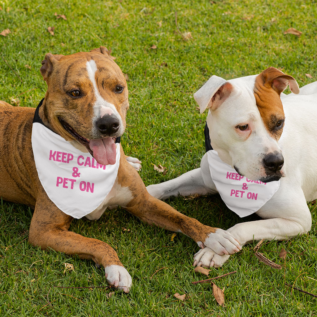 Best Keep Calm Pet Bandana Collar - Trendy Scarf Collar - Cool Dog Bandana