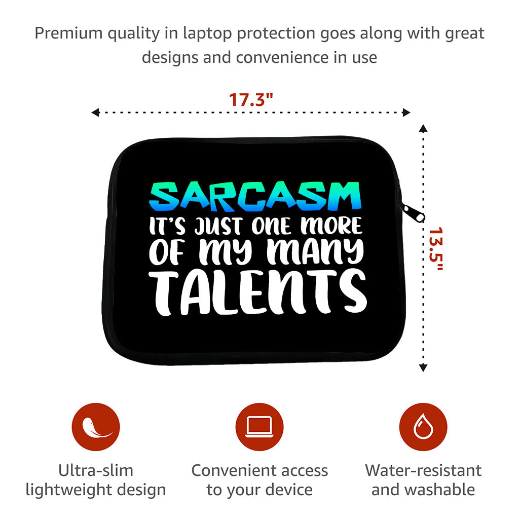 Sarcasm HP 16" Sleeve - Funny Laptop Sleeve - Printed Laptop Sleeve with Zipper