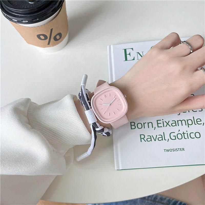 Chic Macaron Color Square Watch