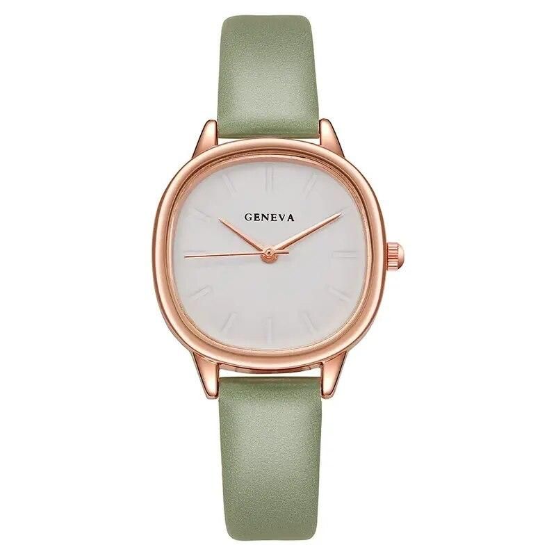 Elegant Quartz Leather Wristwatch for Women