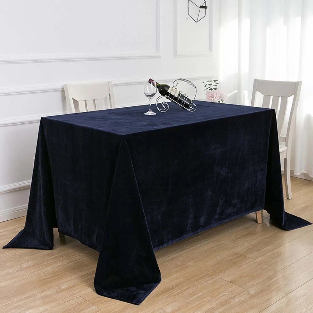 Elegant Velvet Rectangular Tablecloth - Perfect for Weddings, Dining, and Special Occasions