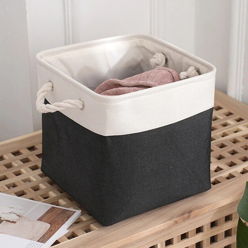 Versatile Large Linen Fabric Storage Basket: Space-Saving, Stylish, and Durable