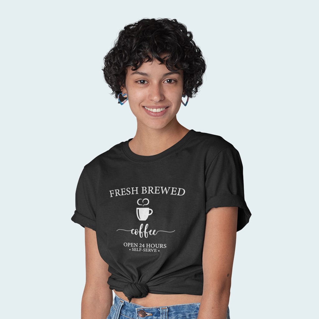 Fresh Brewed Coffee Unisex Jersey T-Shirt Made in USA