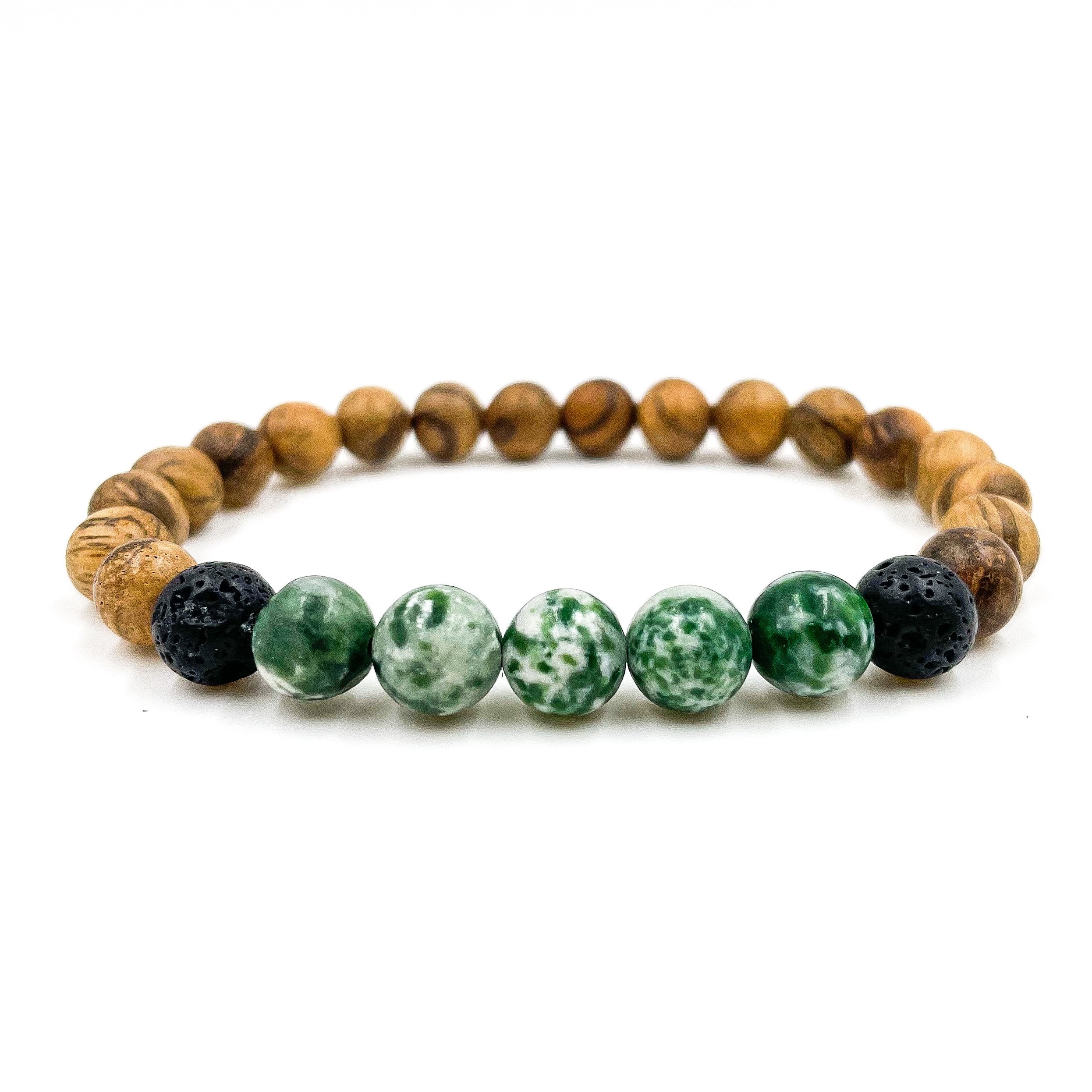 Kingston - Green Tree Agate & Light Sandalwood