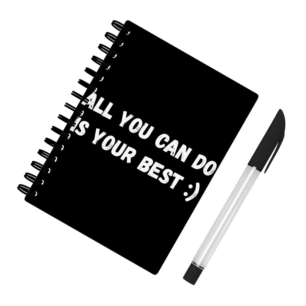 Motivational Spiral Notebook - Best Quote Notebook - Cool Print Notebook