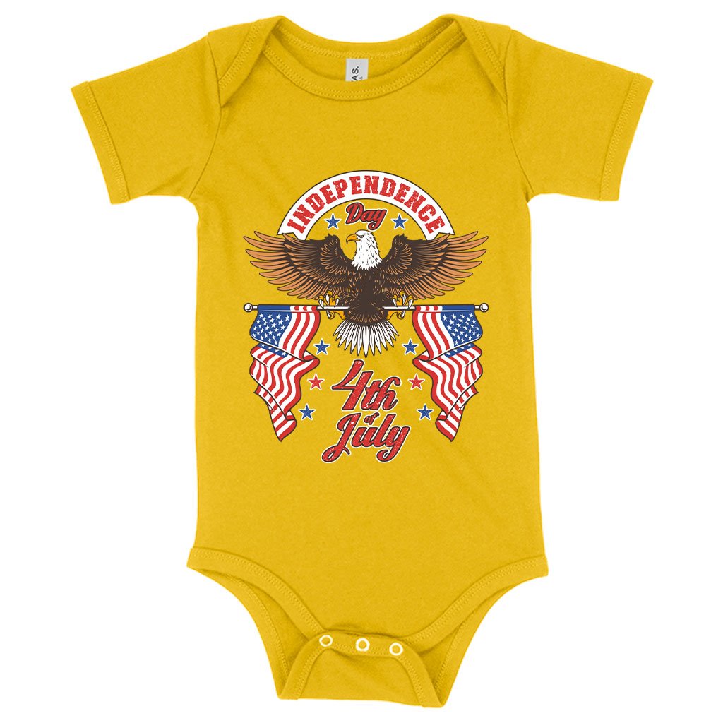 Baby Jersey Independence Day 4th of July Onesie - Independence Day Onesies - Patriotic USA Onesie