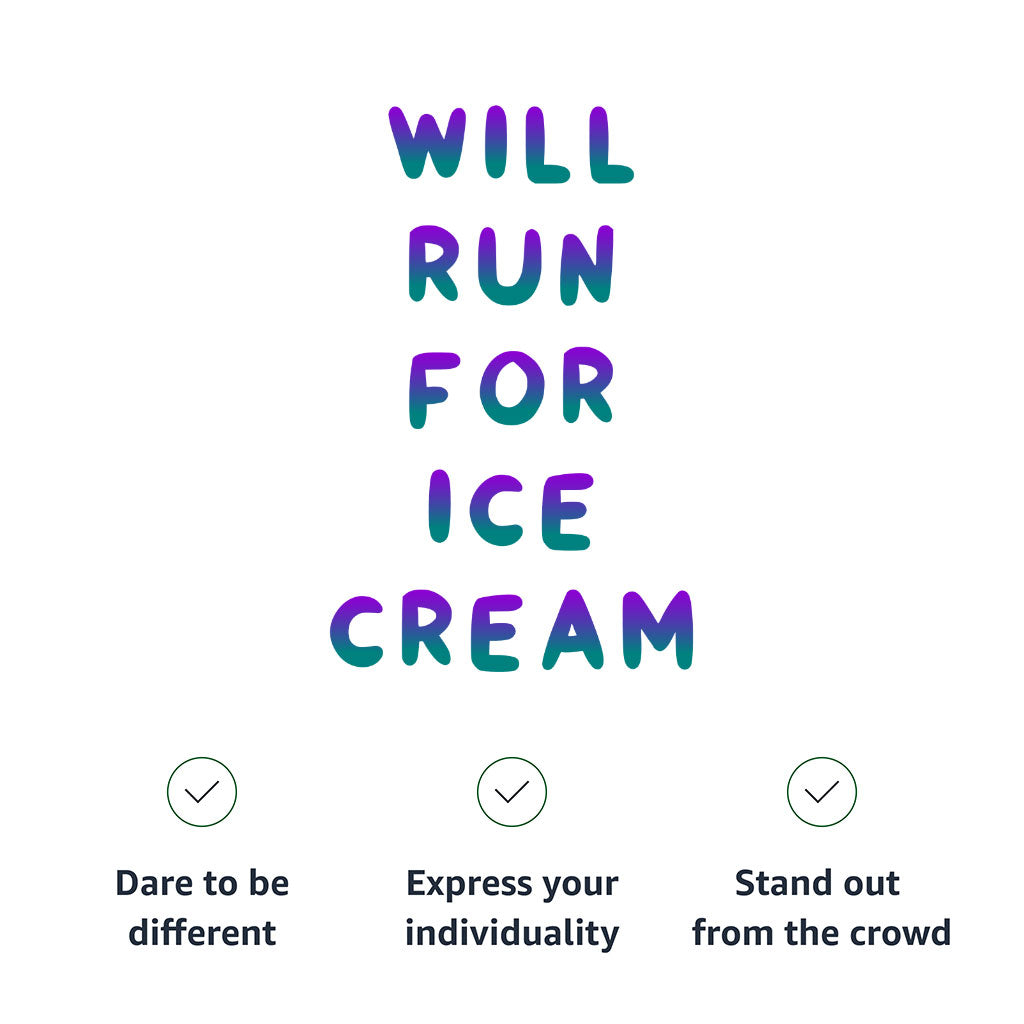 Will Run for Ice Cream Hooded Denim Jacket for Kids - Funny Jean Jacket - Cool Denim Jacket for Kids