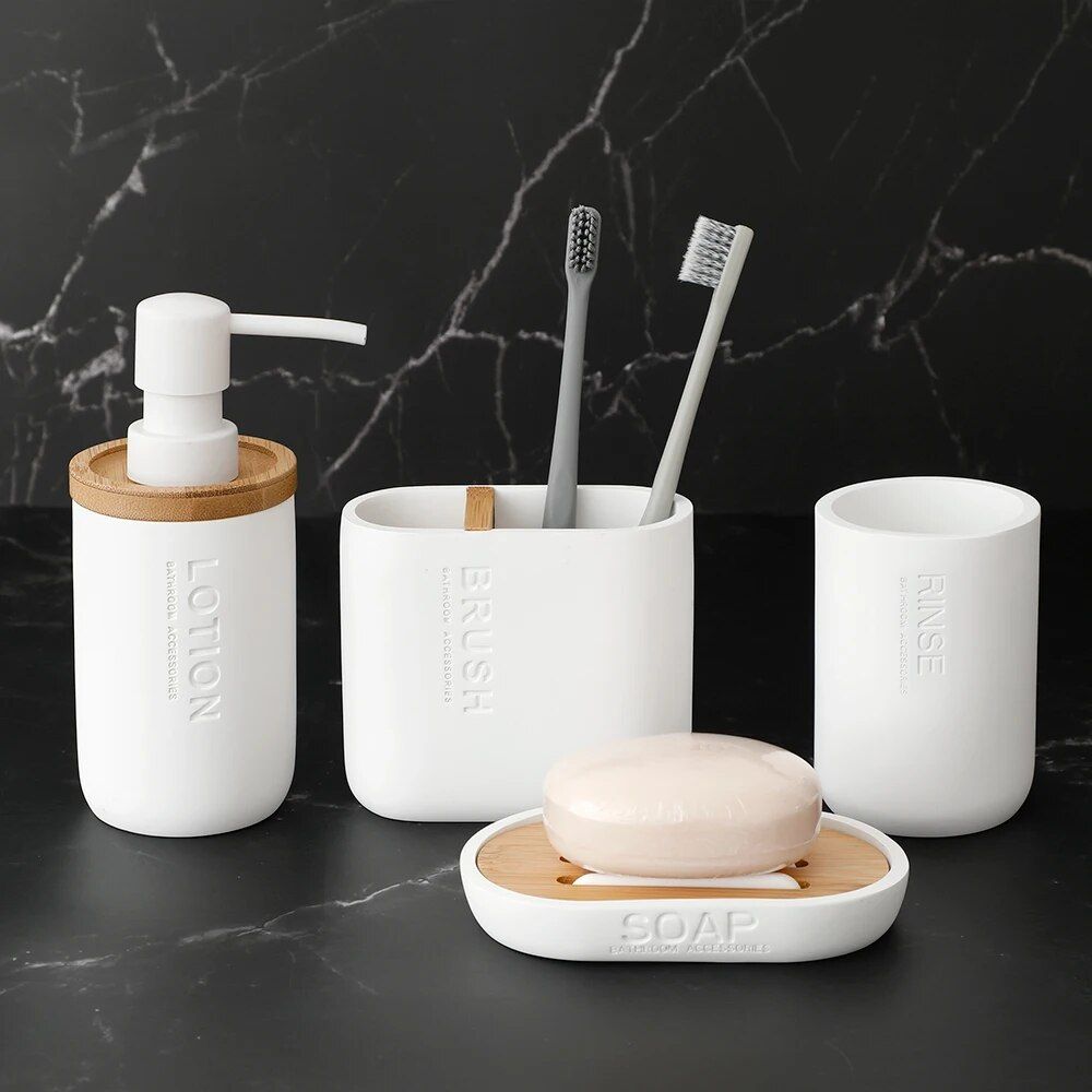 Elegant Resin Bathroom Accessory Set