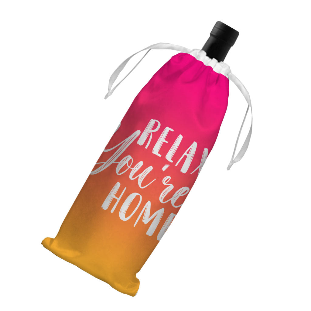 Relax Wine Tote Bag - Best Design Wine Tote Bag - Printed Wine Tote Bag