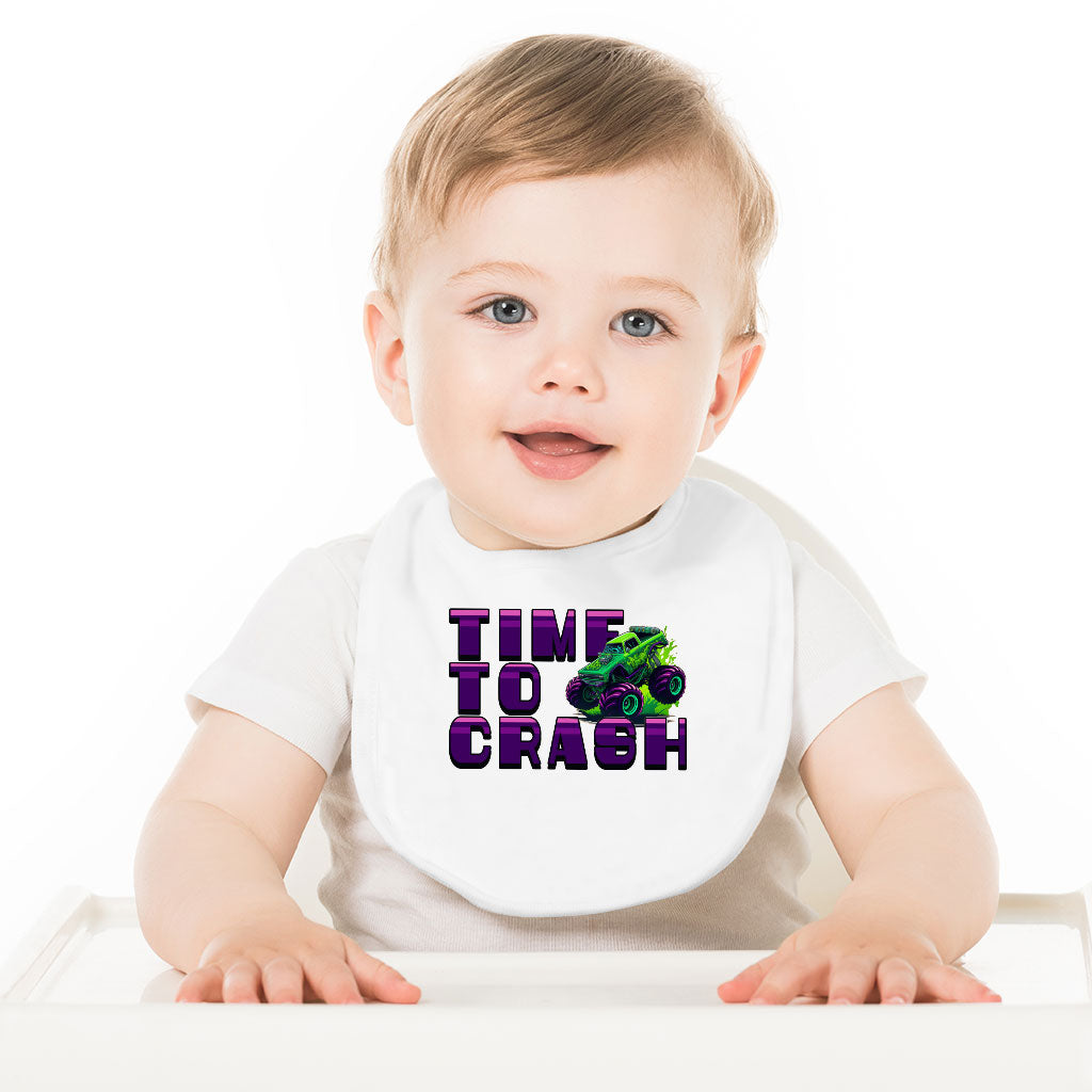 Monster Truck Baby Bibs - Cool Baby Feeding Bibs - Printed Bibs for Eating