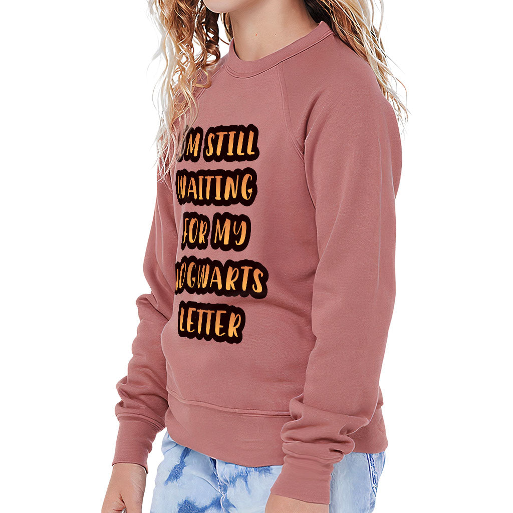 Waiting for My Letter from Hogwarts Kids' Raglan Sweatshirt - Trendy Sponge Fleece Sweatshirt - Printed Sweatshirt